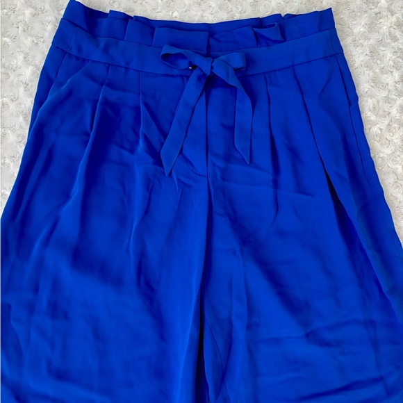 Tahari Royal Blue Wide Leg Pants Size 10 | High Waist & Cropped Fit NWT - Picture 7 of 14